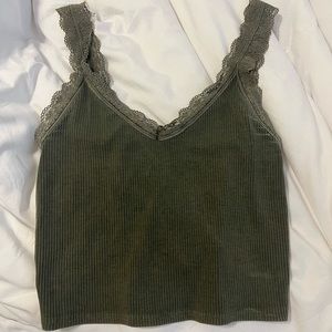 green lace american eagle tank
